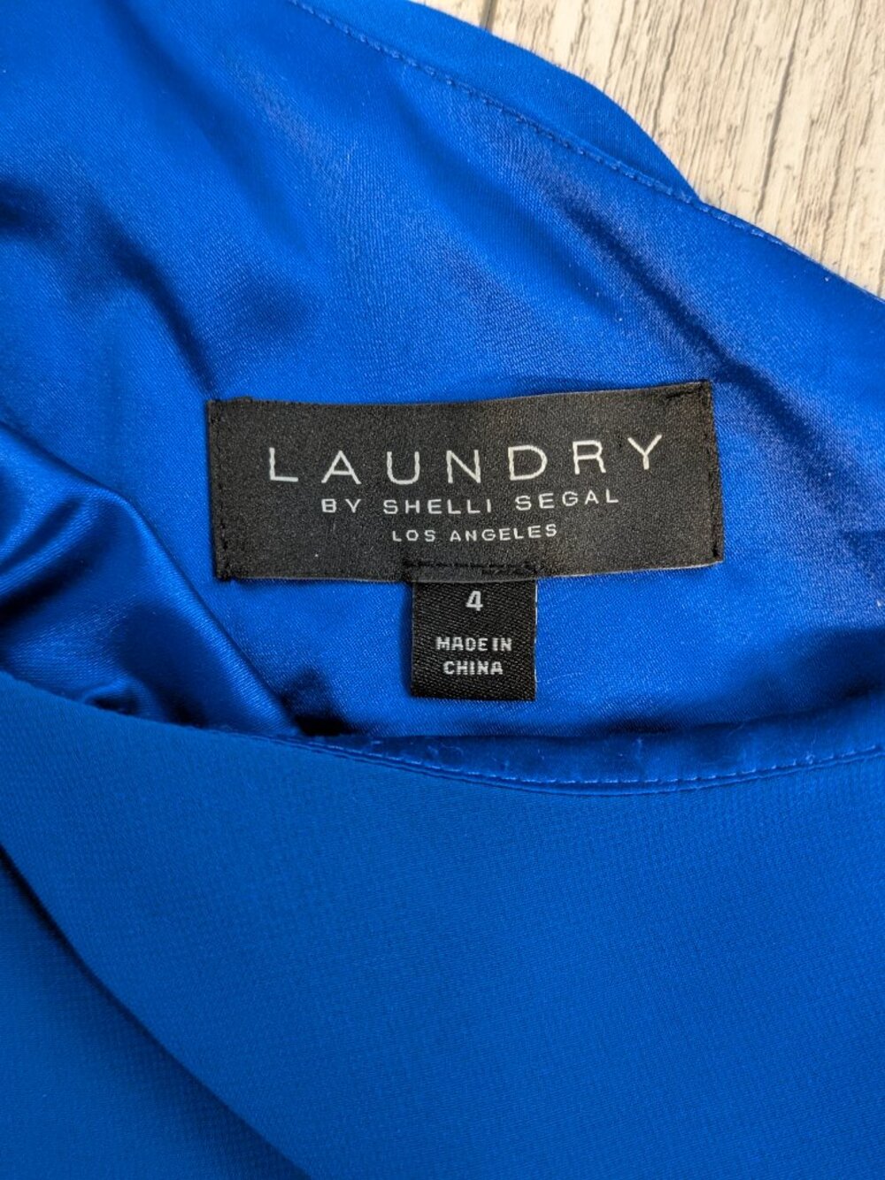 Laundry One Shoulder Cape Gown Royal Blue Chiffon Formal Dress 4 Gala NWOT - Picture 11 of 15